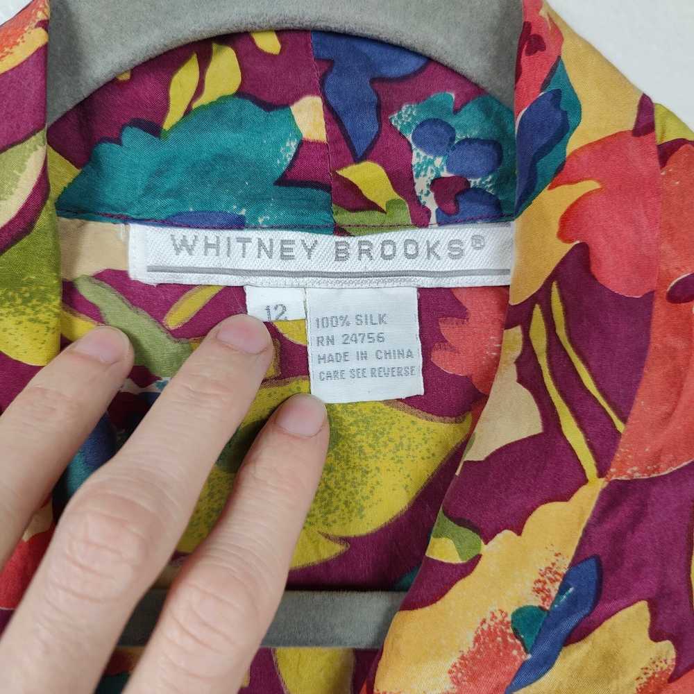 Other Vintage 90s Whitney Brooks Silk Top Womens … - image 5
