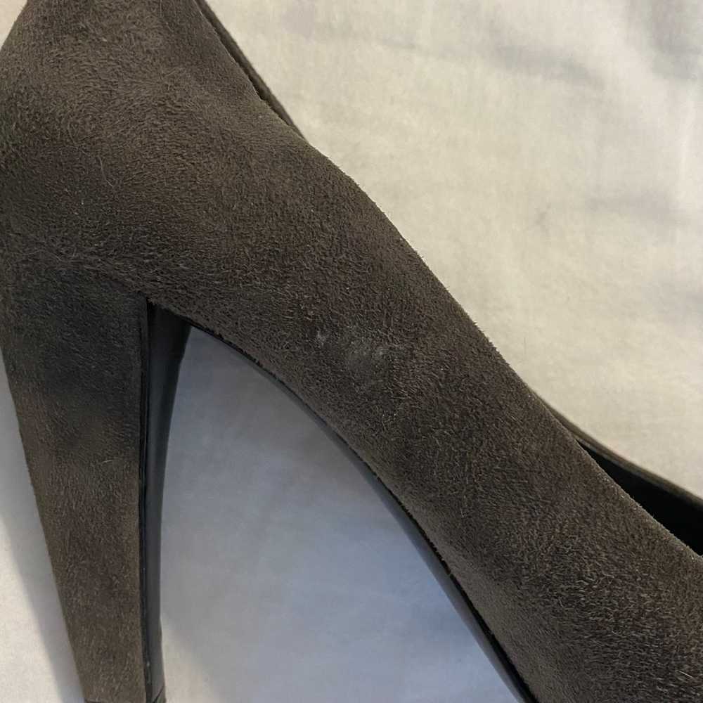 Prada Heels Suede Almond Toe Pumps Size 38 US 8 G… - image 9