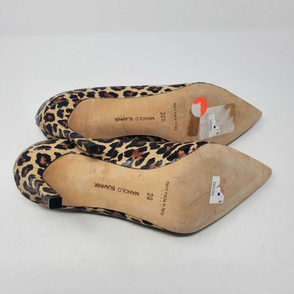 Manolo Blahnik Leopard Patent Pumps - image 6