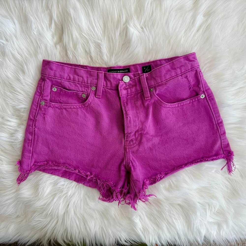 Lucky Brand Lucky Brand Mid Rise Purple Denim Cut… - image 5