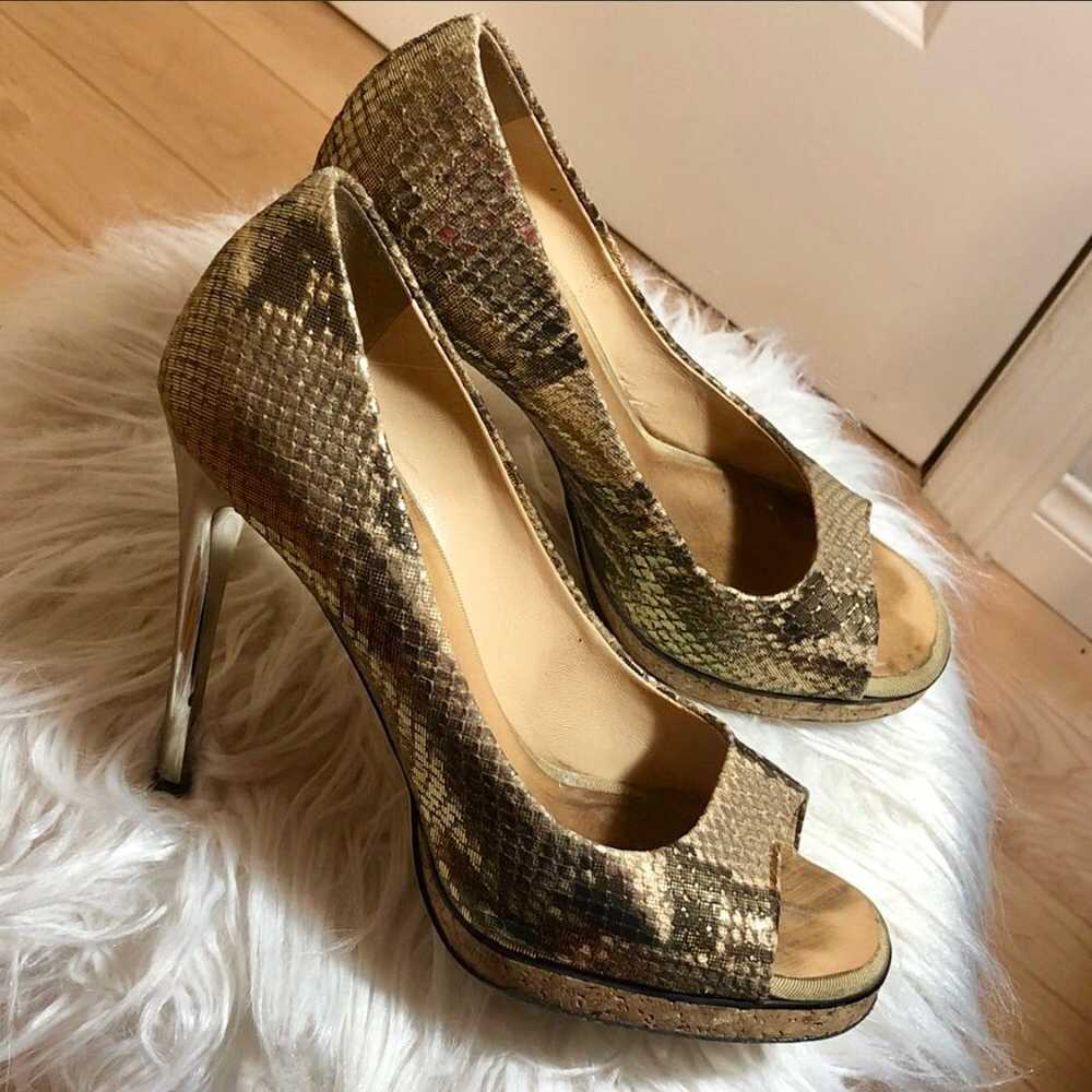 Giuseppe Zanotti Snake Skin OpenToe Heel - image 2