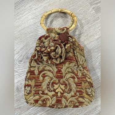 Vintage Rising Sun tapestry bag purse magnetic cl… - image 1