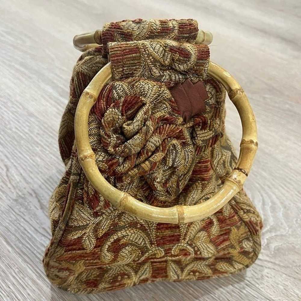 Vintage Rising Sun tapestry bag purse magnetic cl… - image 3