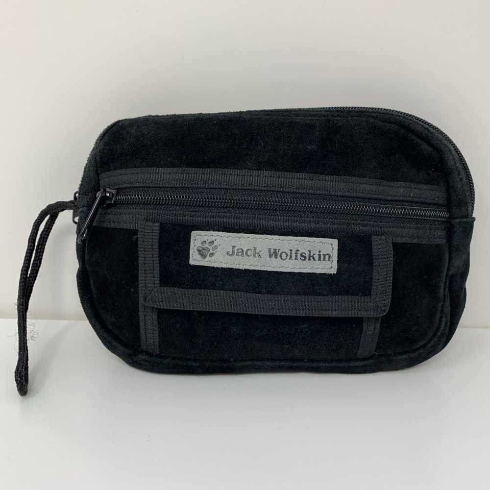Vintage: Jack Wolfskin Black Suede Belt Bag (Est … - image 1