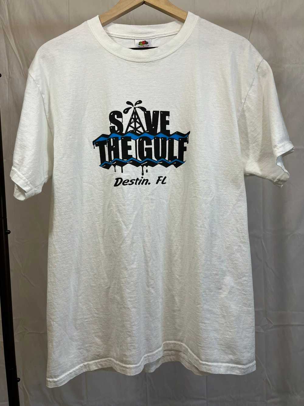 Vintage Vintage SAVE THE GULF Oil Rig Tee - image 1