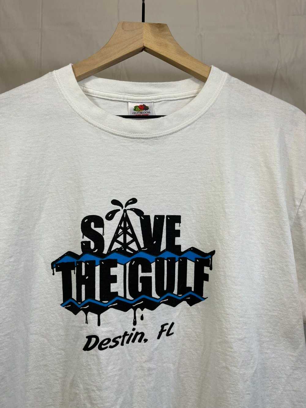 Vintage Vintage SAVE THE GULF Oil Rig Tee - image 3