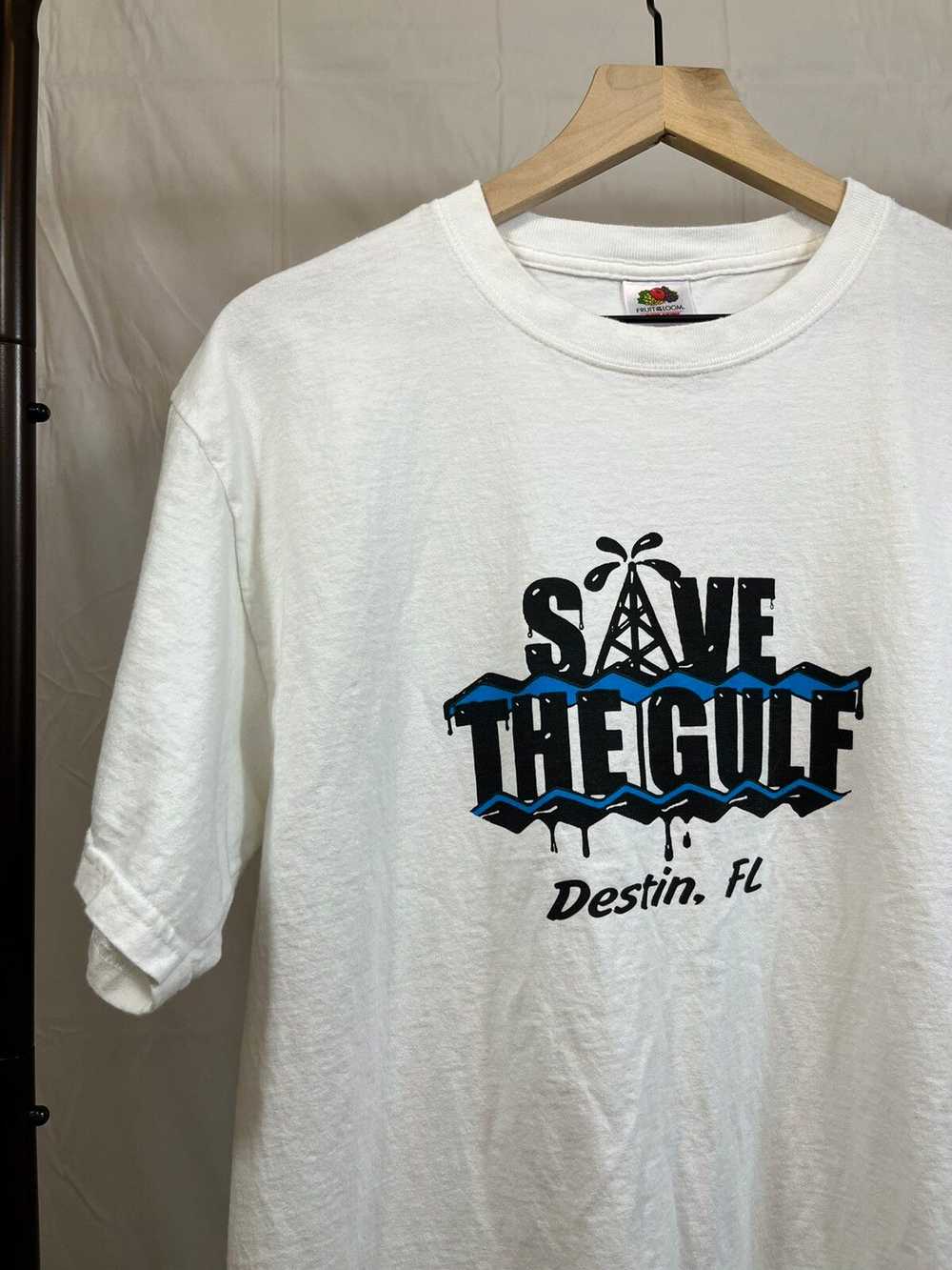 Vintage Vintage SAVE THE GULF Oil Rig Tee - image 5