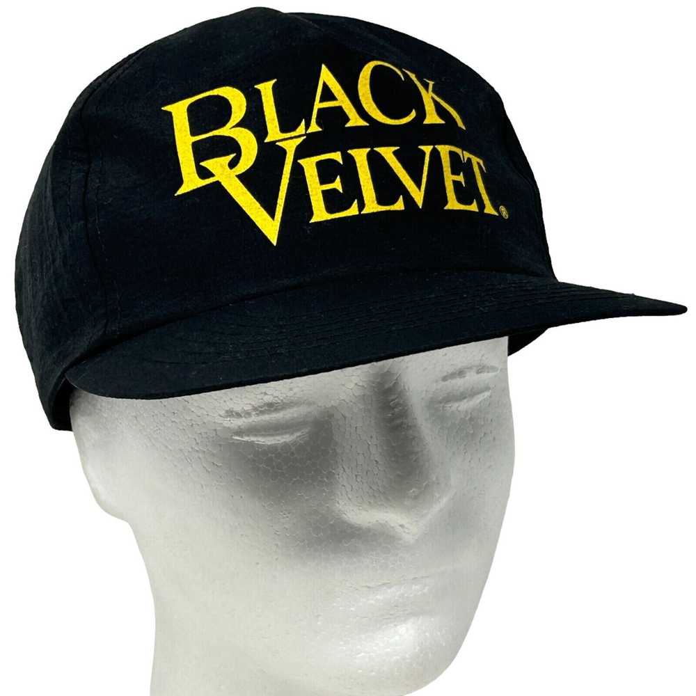 Vintage Black Velvet Whisky Vintage 90s Hat Canad… - image 1