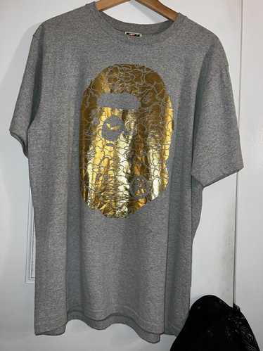 Bape FOIL NEON CAMO BIG APE HEAD TEE