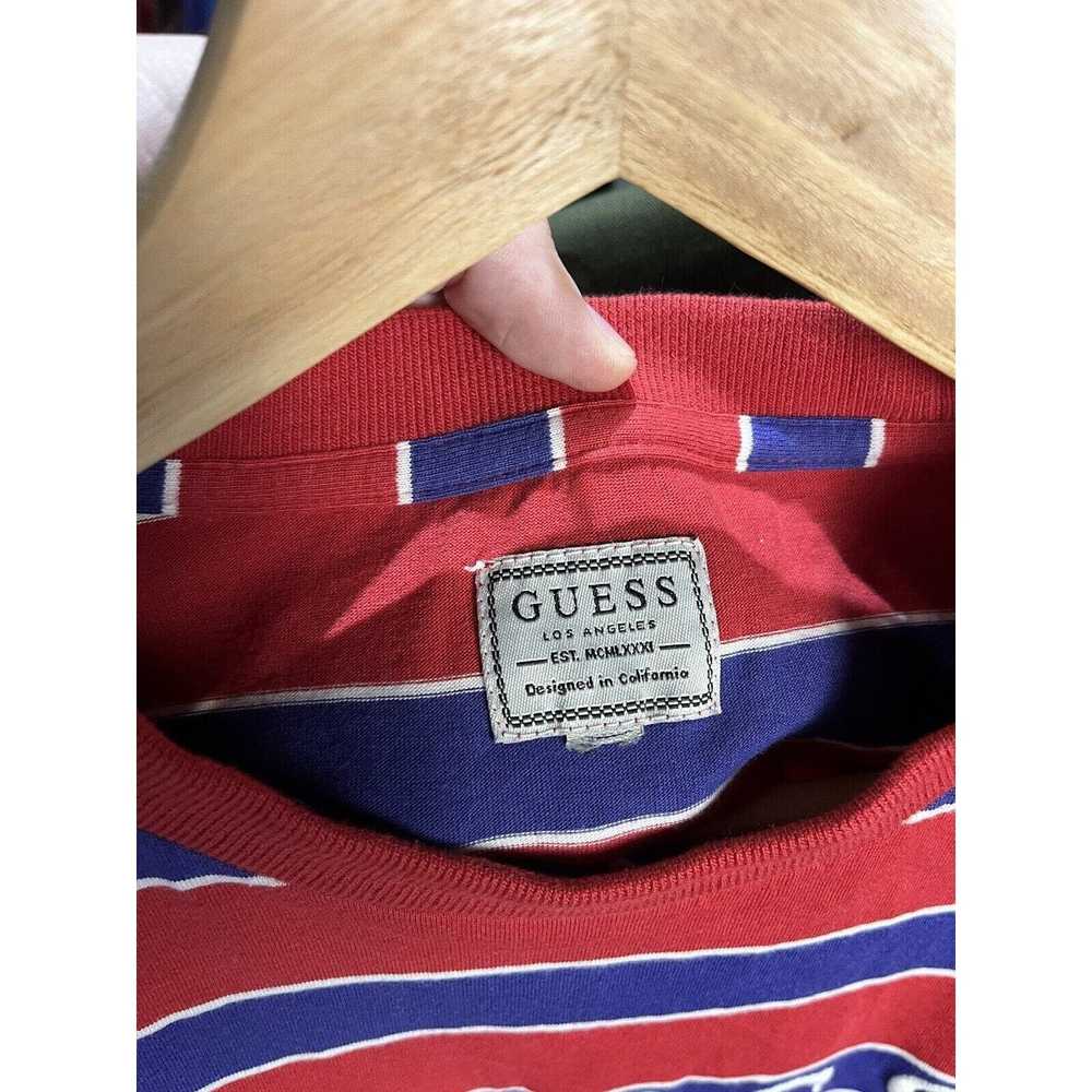 Guess VTG Guess USA Striped Long Sleeve T-Shirt S… - image 4