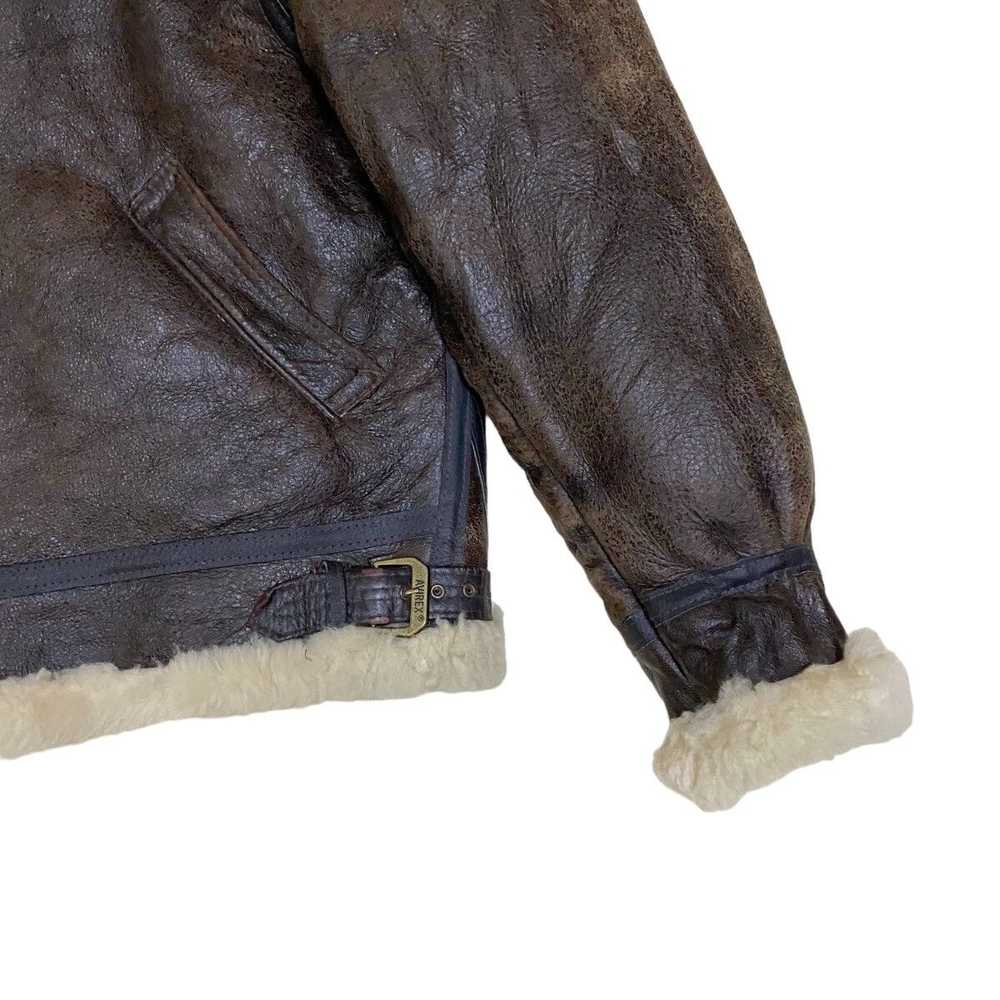 Leather Jacket × Sheepskin Coat × Vintage 90's B-… - image 6