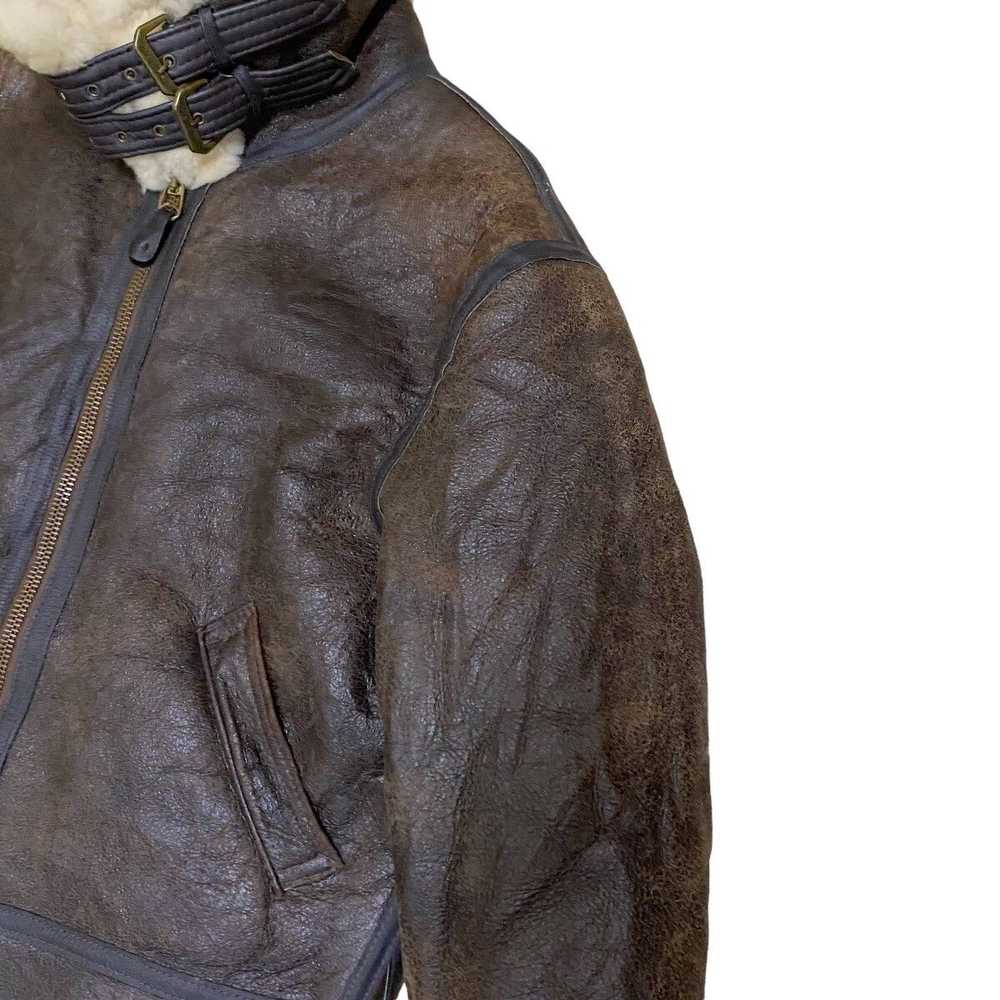 Leather Jacket × Sheepskin Coat × Vintage 90's B-… - image 9