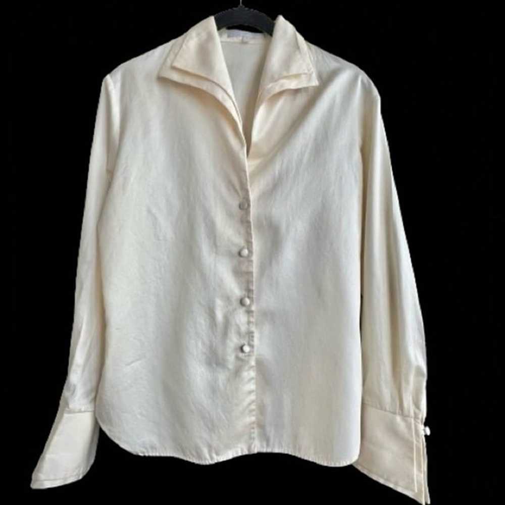 Vintage Alain Figaret Women’s Button-Down Shirt D… - image 1