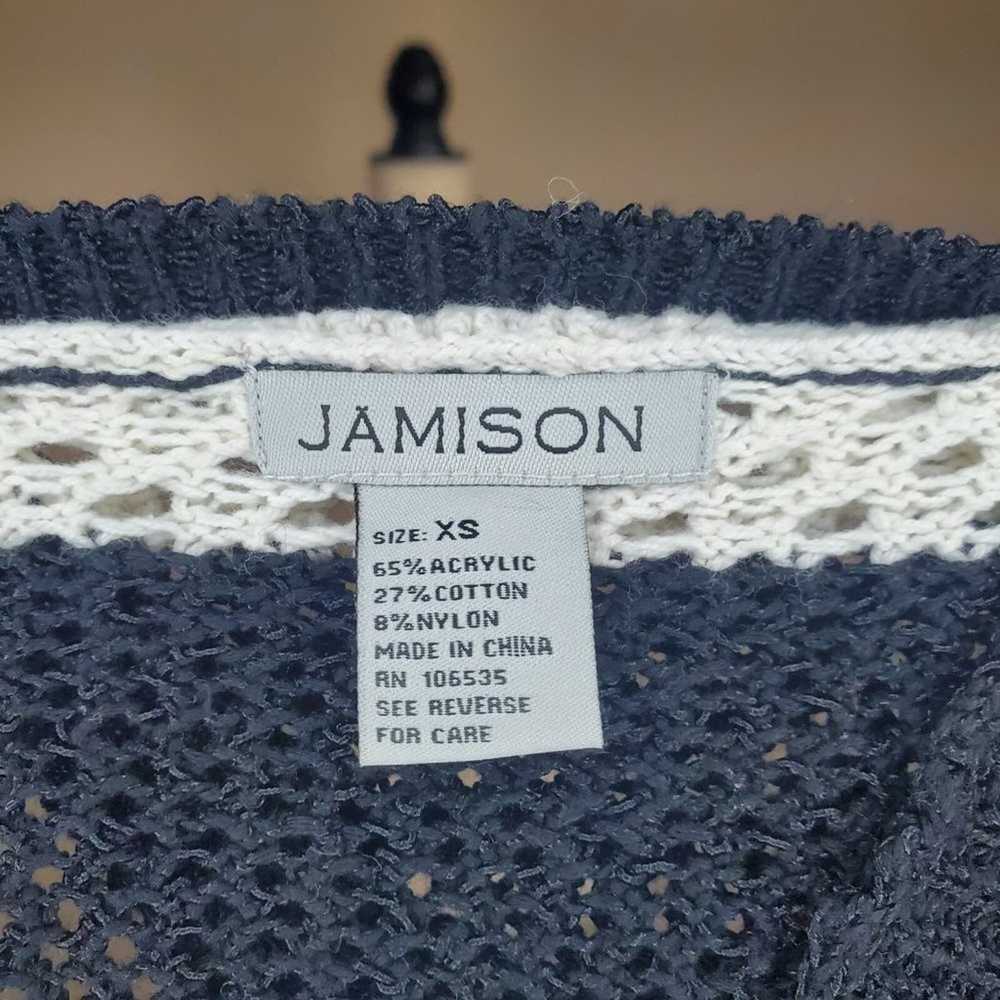 Other Jamison Striped Split Back Sweater XS - image 5