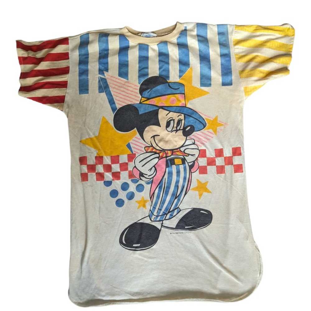 Vintage Disney Mickey Mouse Long Sleep Tee Shirt … - image 5