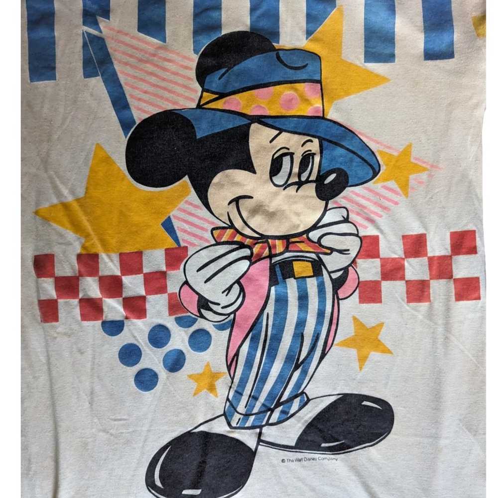 Vintage Disney Mickey Mouse Long Sleep Tee Shirt … - image 8
