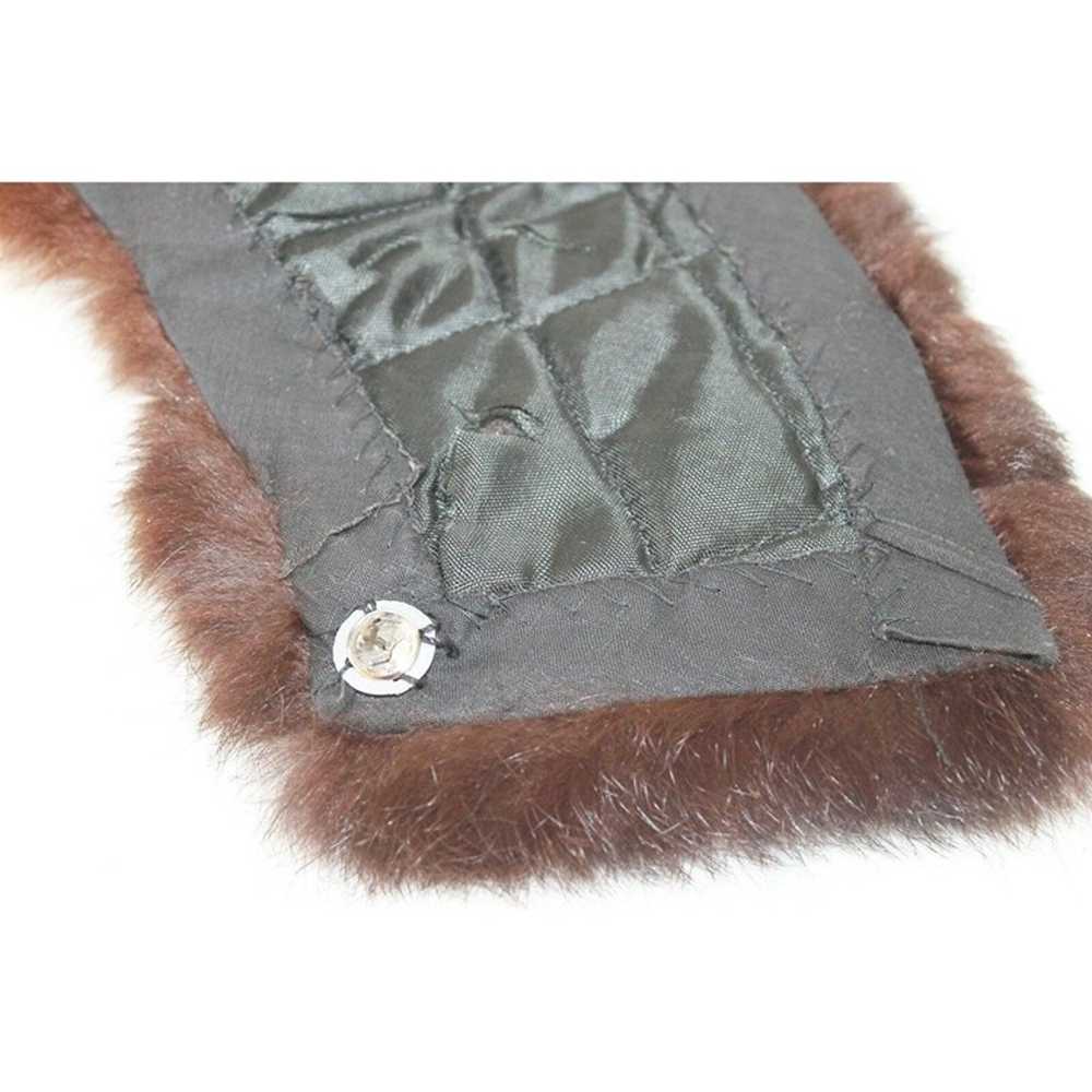Vtg Mid Century 50s 60s Real Fur Stole Collar Det… - image 7