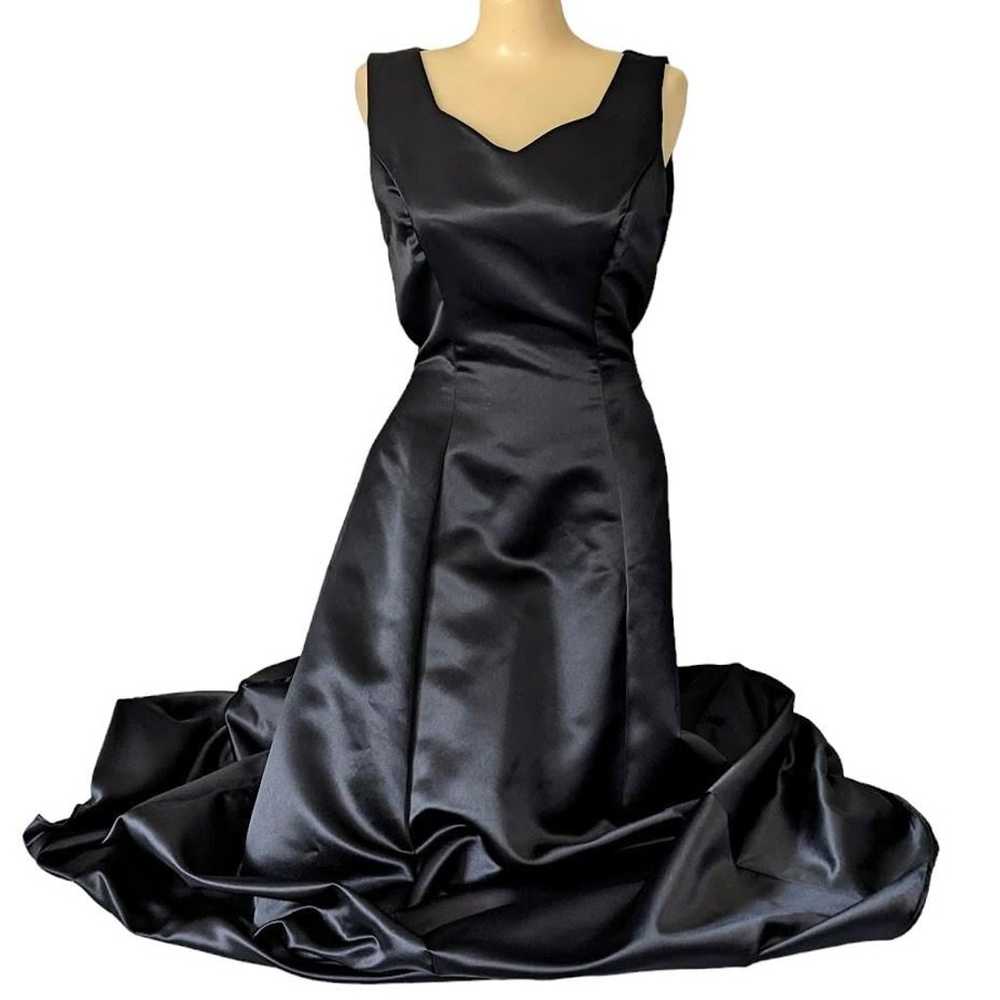 Vintage Ballgown Sleeveless Black Evening Prom Pa… - image 2