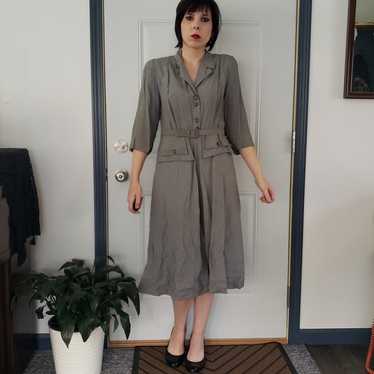 40s Gray Day Dress - image 1