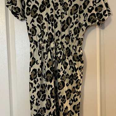 Cute Vintage 80s Leopard Print Dress - image 1