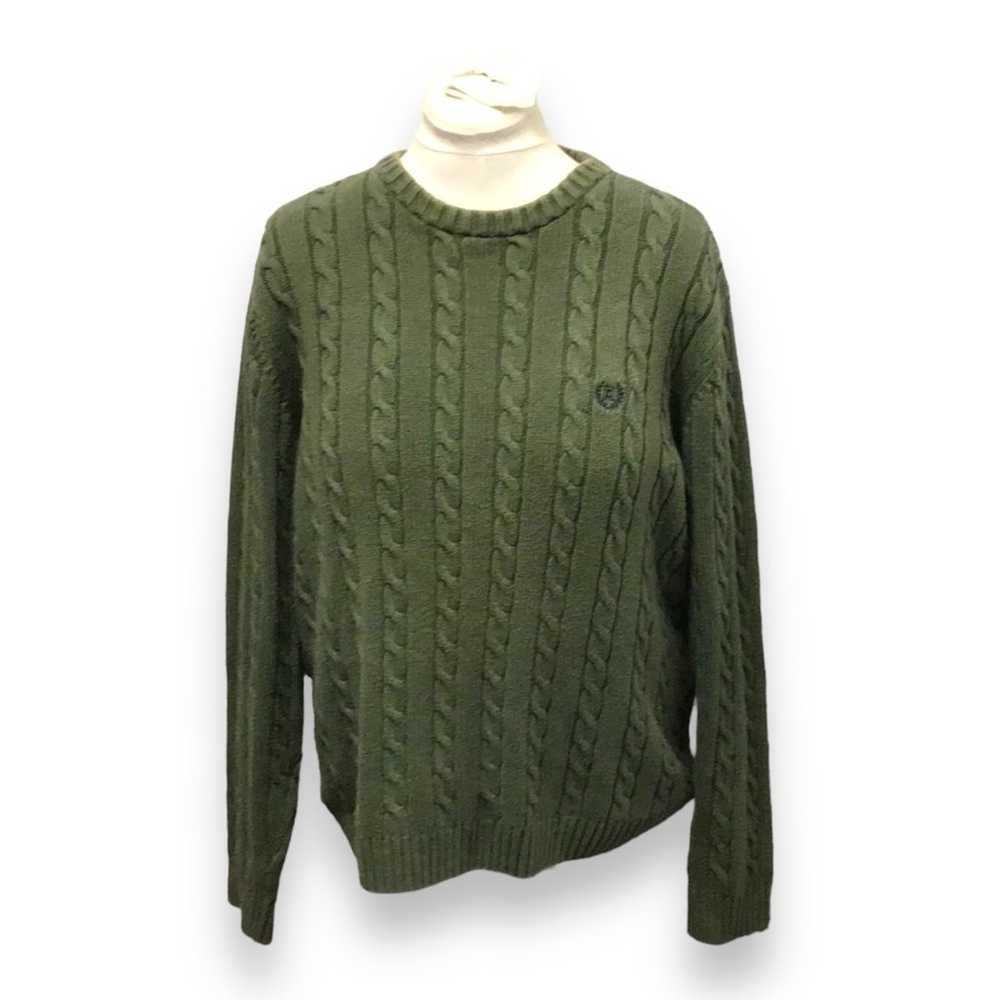 Chaps Vintage Mens Long Sleeve Crew Neck Cable-kn… - image 1