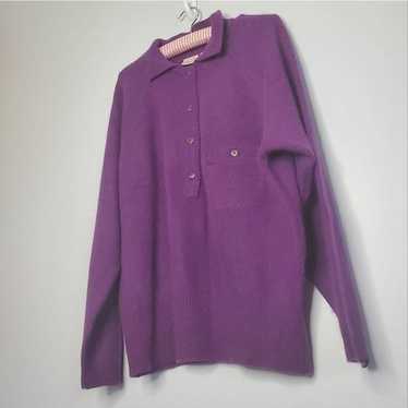 Purple Sweater Vintage Angora Lambswool