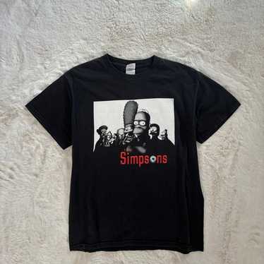 Y2K VTG The Simpsons Sopranos Theme Black and Whi… - image 1