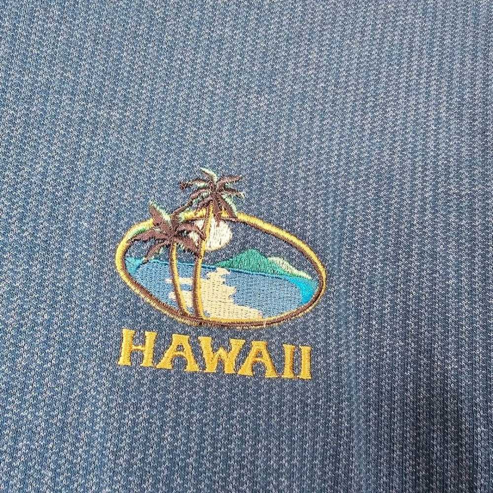 H.L. Miller Gold Shirt Hawaii Short Sleeve Blue V… - image 4