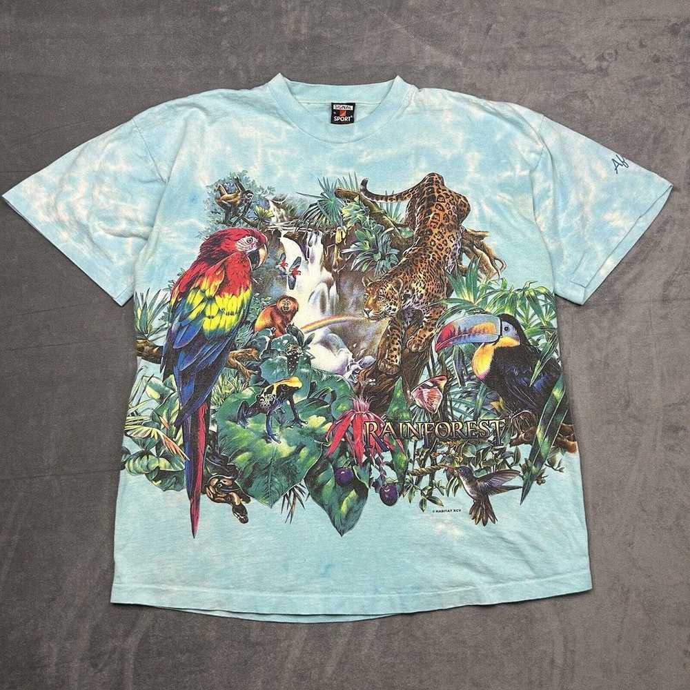 Vintage Rainforest Cafe Shirt XL Animal Nature AO… - image 2