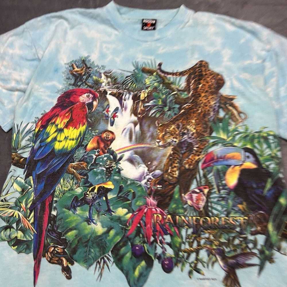 Vintage Rainforest Cafe Shirt XL Animal Nature AO… - image 4