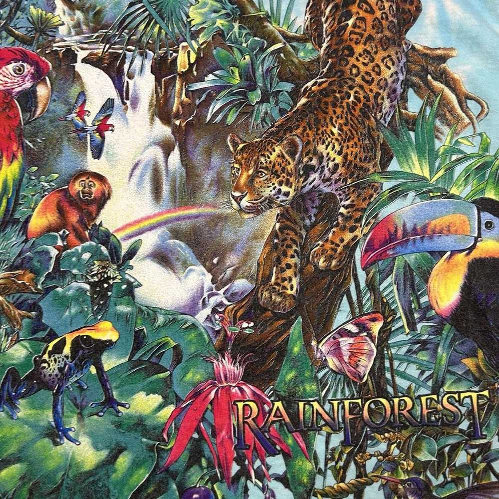 Vintage Rainforest Cafe Shirt XL Animal Nature AO… - image 5