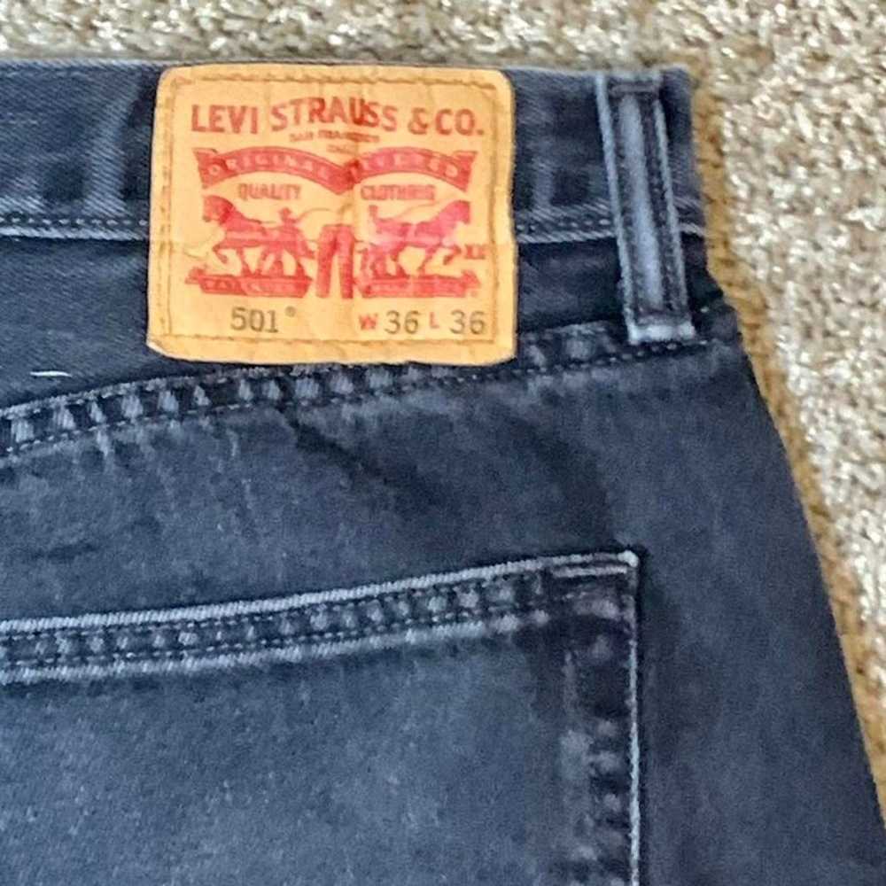 Vintage y2k levi strauss black denim jeans - image 3