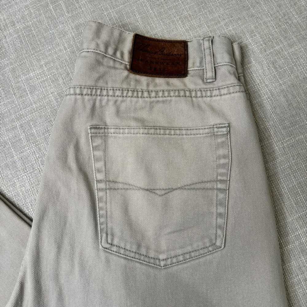 Vintage Thomas Burberry Mid Rise Khaki Denim Jeans - image 3