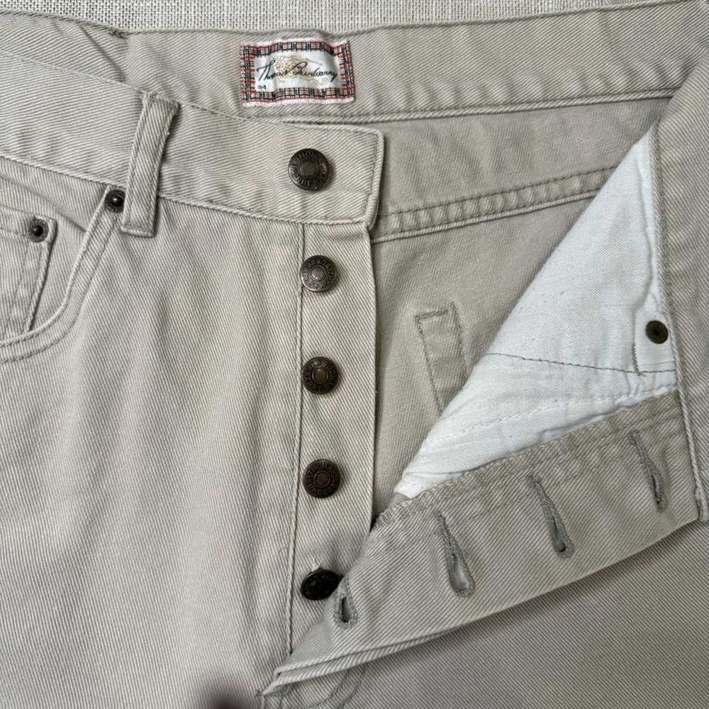 Vintage Thomas Burberry Mid Rise Khaki Denim Jeans - image 7
