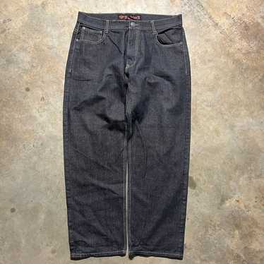 Vintage Y2k Black Lackquer Baggy Loose Fit Jeans 3