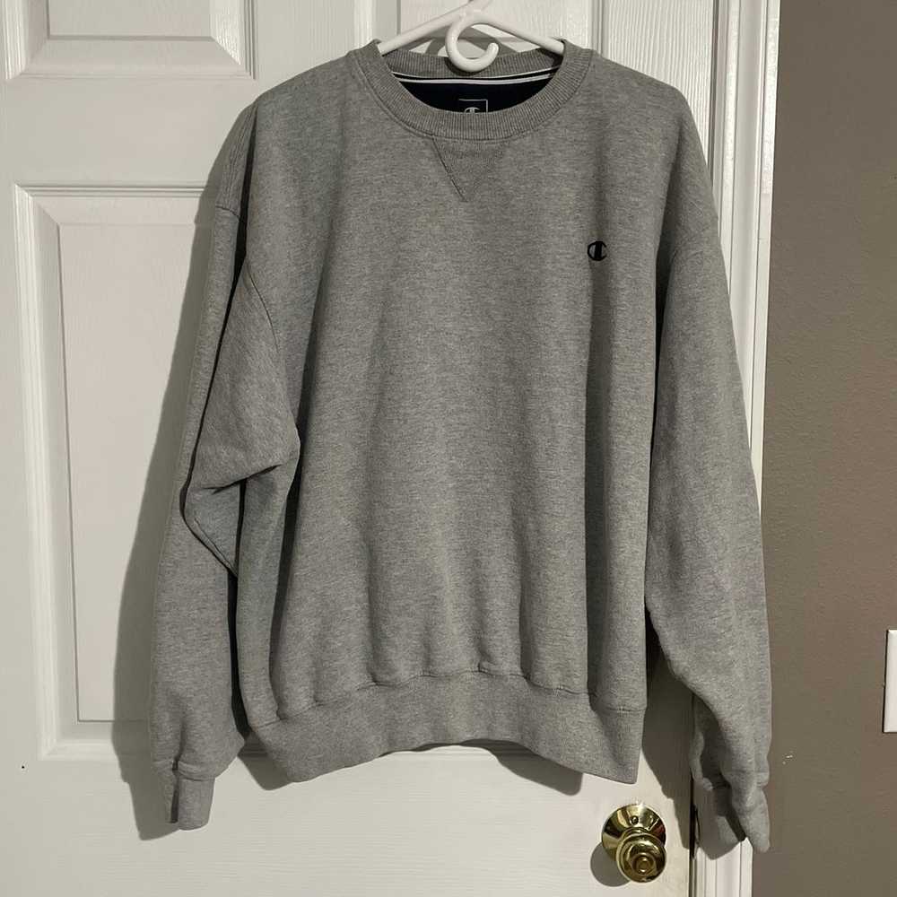 VINTAGE Champion Sweatshirt Mens XL BLANK Embroid… - image 1