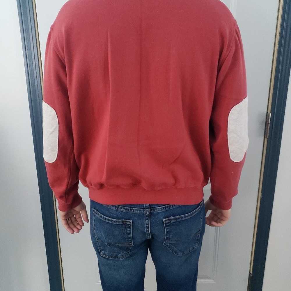 90s Red and Gray Half Zip Collared Sweater - image 3