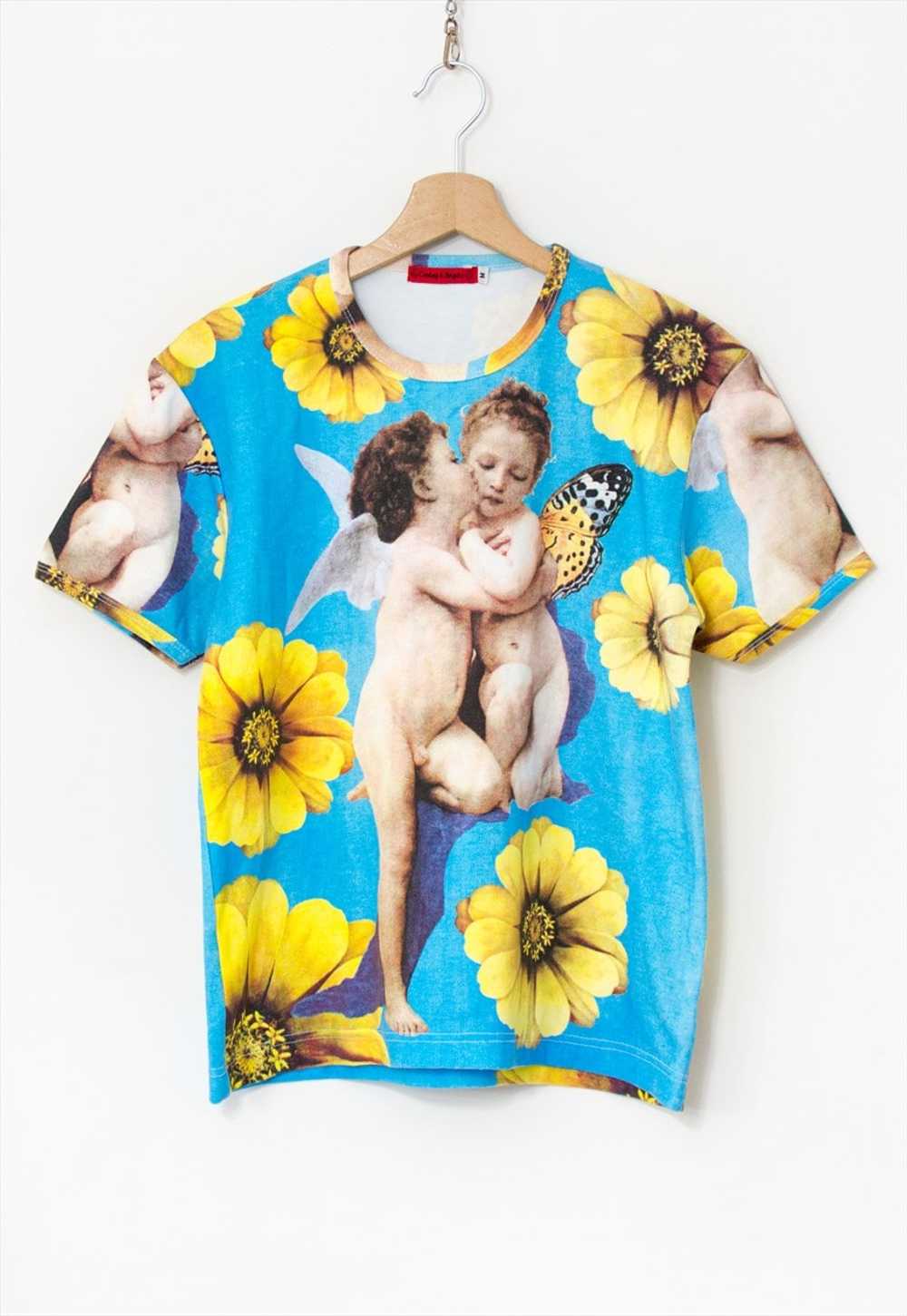 Cowboy & Angels t-shirt printed floral short slee… - image 4