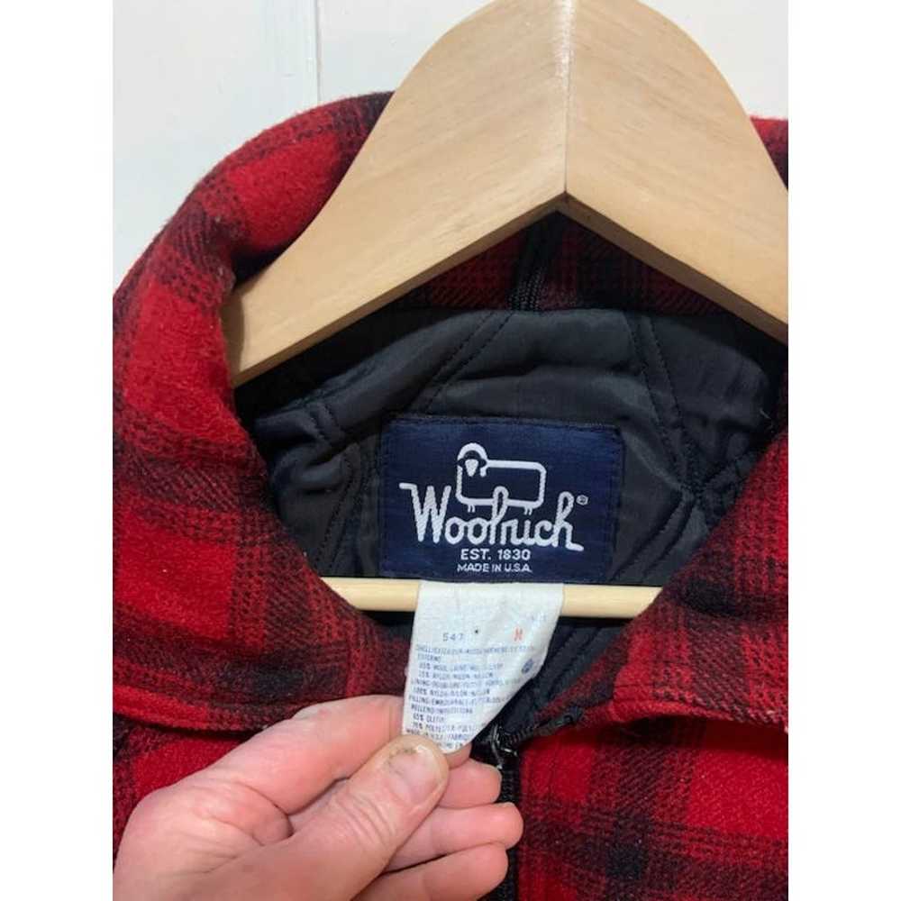Vintage woolrich buffalo plaid jacket coat  547 s… - image 5