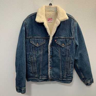 Vintage Levi’s San Francisco Sherpa Lined Blue Je… - image 1