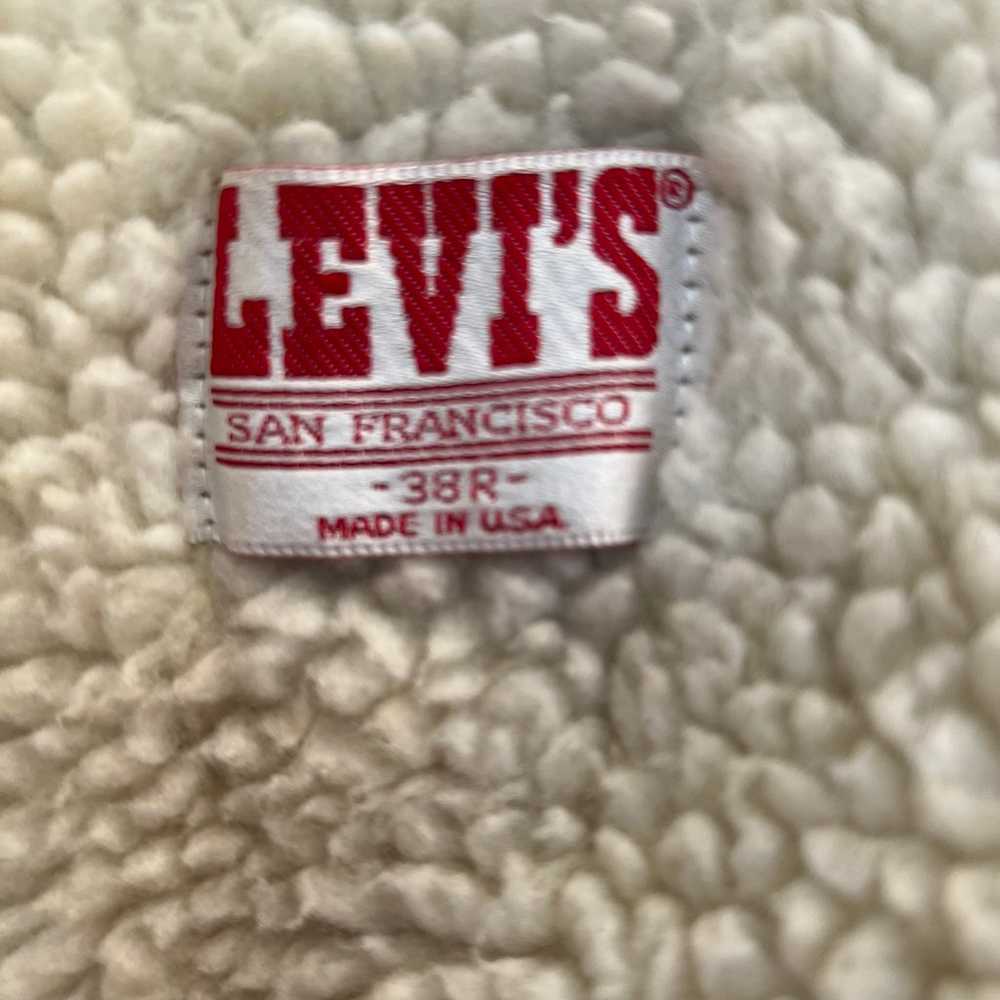 Vintage Levi’s San Francisco Sherpa Lined Blue Je… - image 2