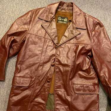 Vintage 70s Sears Leather Shop Leather Jacket - image 1