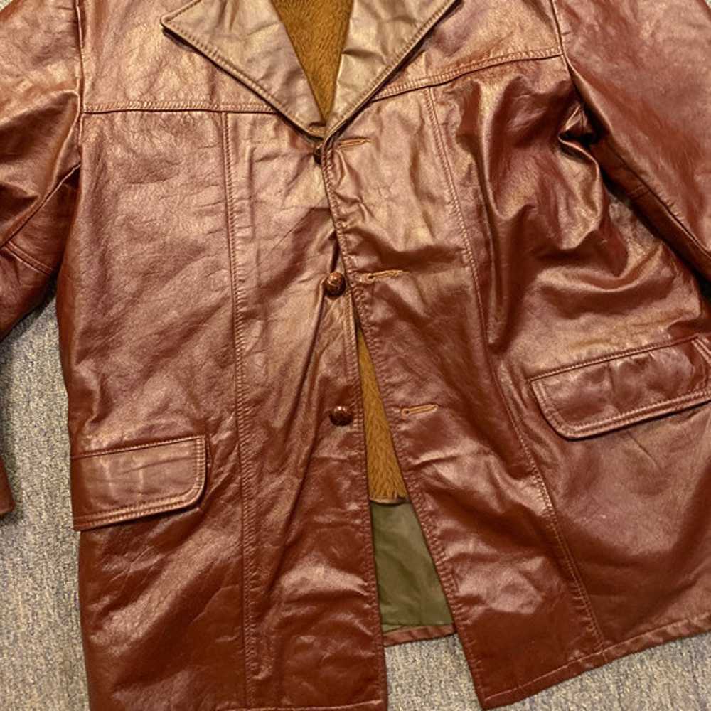 Vintage 70s Sears Leather Shop Leather Jacket - image 2