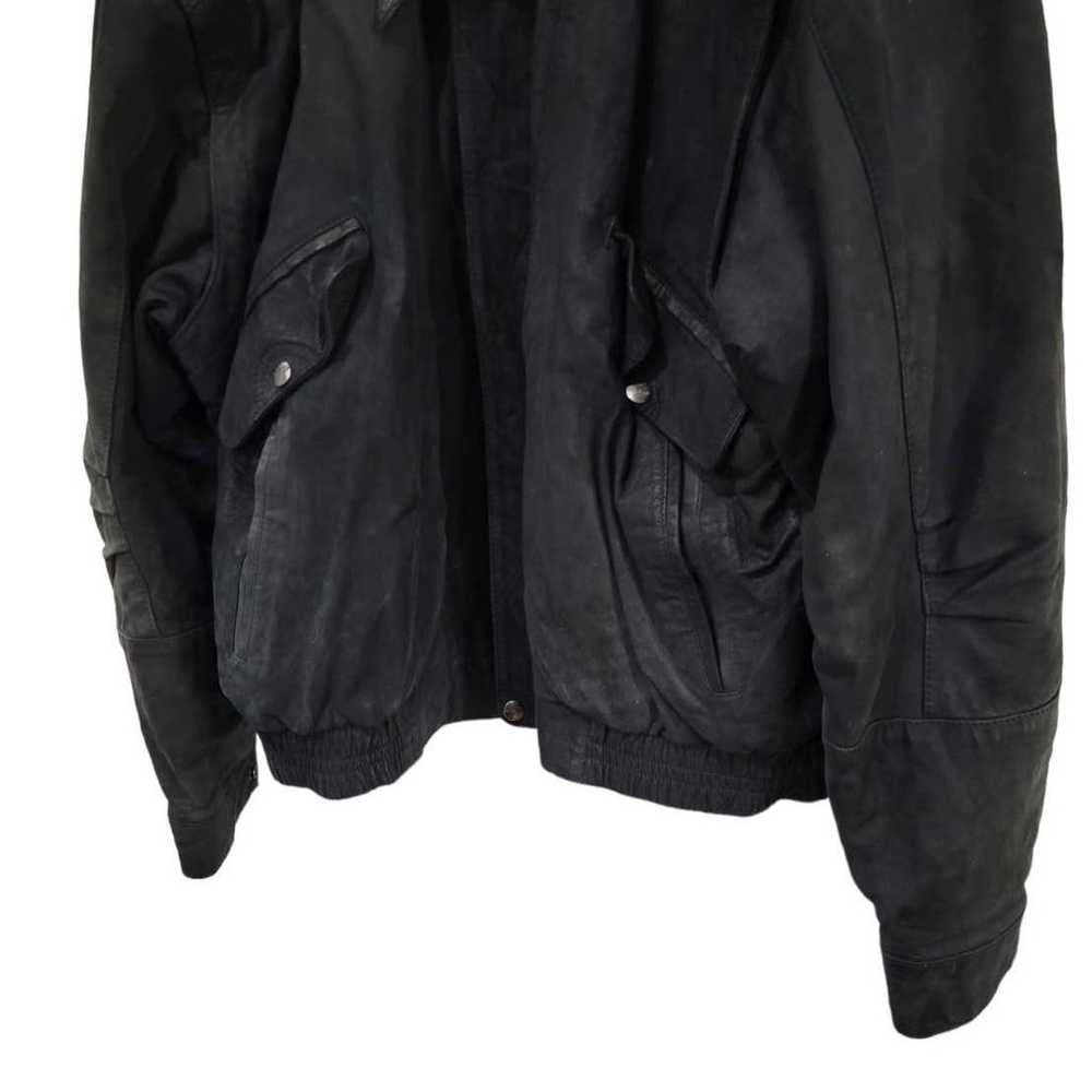 Phase 2 Mens Vintage Black Genuine Leather Jacket… - image 3