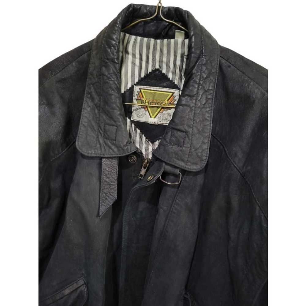 Phase 2 Mens Vintage Black Genuine Leather Jacket… - image 4