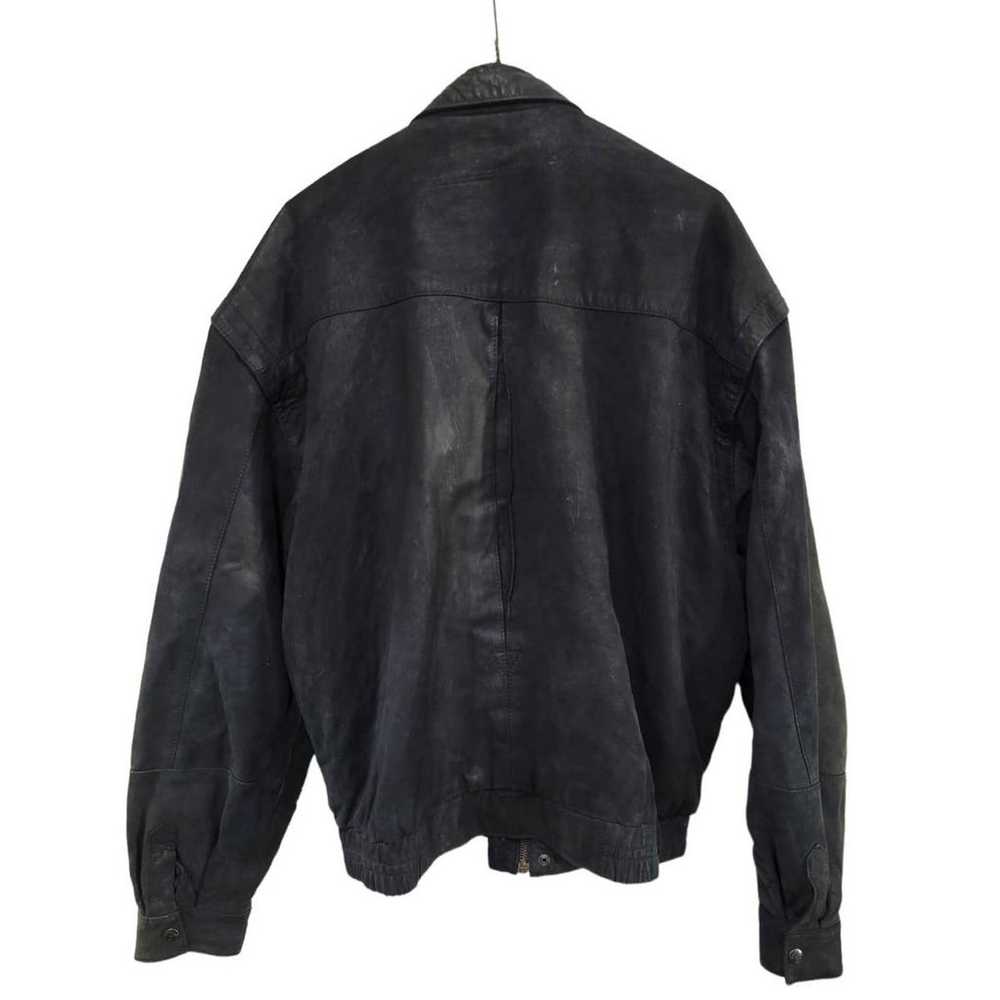 Phase 2 Mens Vintage Black Genuine Leather Jacket… - image 5