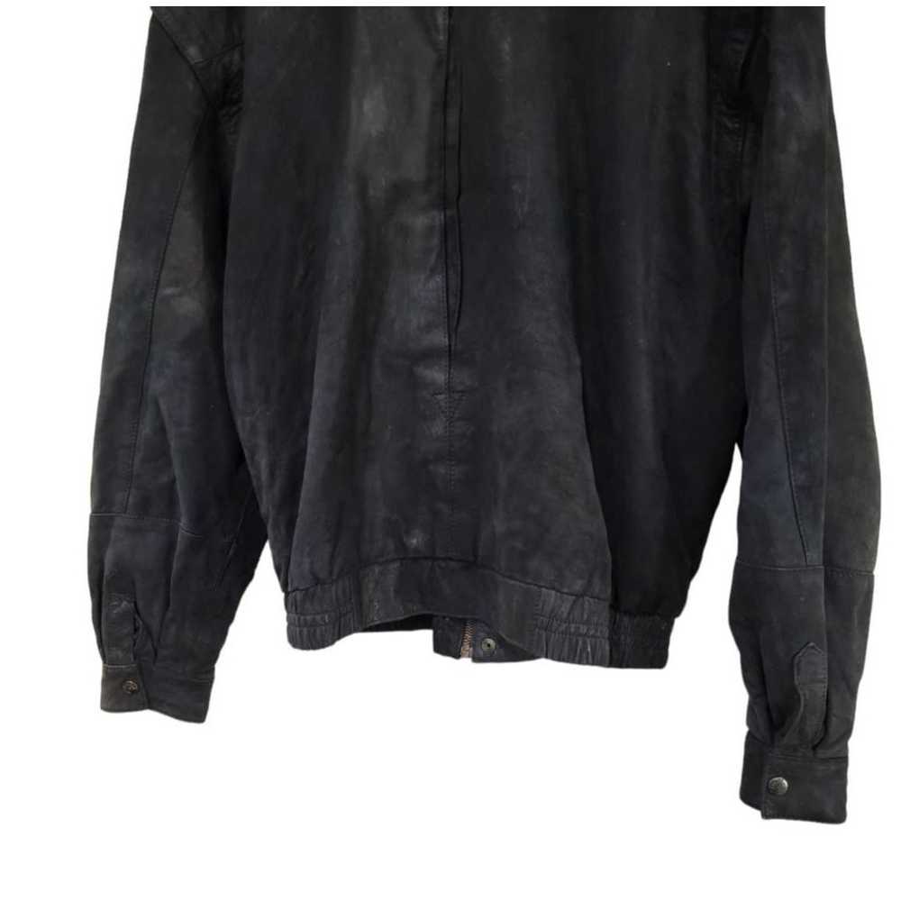 Phase 2 Mens Vintage Black Genuine Leather Jacket… - image 6