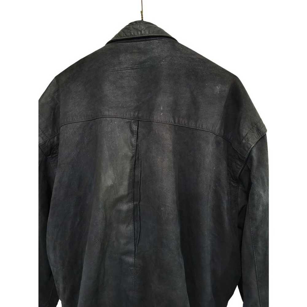 Phase 2 Mens Vintage Black Genuine Leather Jacket… - image 7