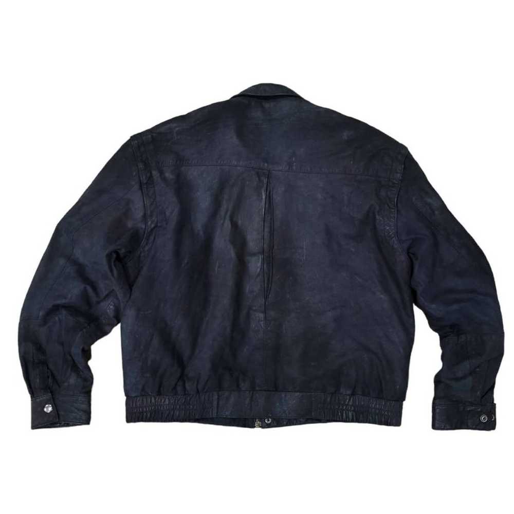 Phase 2 Mens Vintage Black Genuine Leather Jacket… - image 8