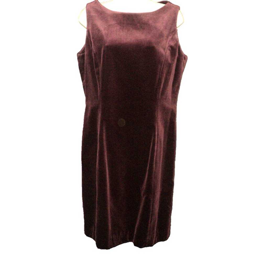 Gap Dress Women's Size 12 Brown Cotton Velvet Sle… - image 1